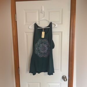 Teal mandala tank top